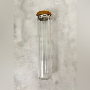 Antique Sterling and Glass Toothbrush Holder / Jar